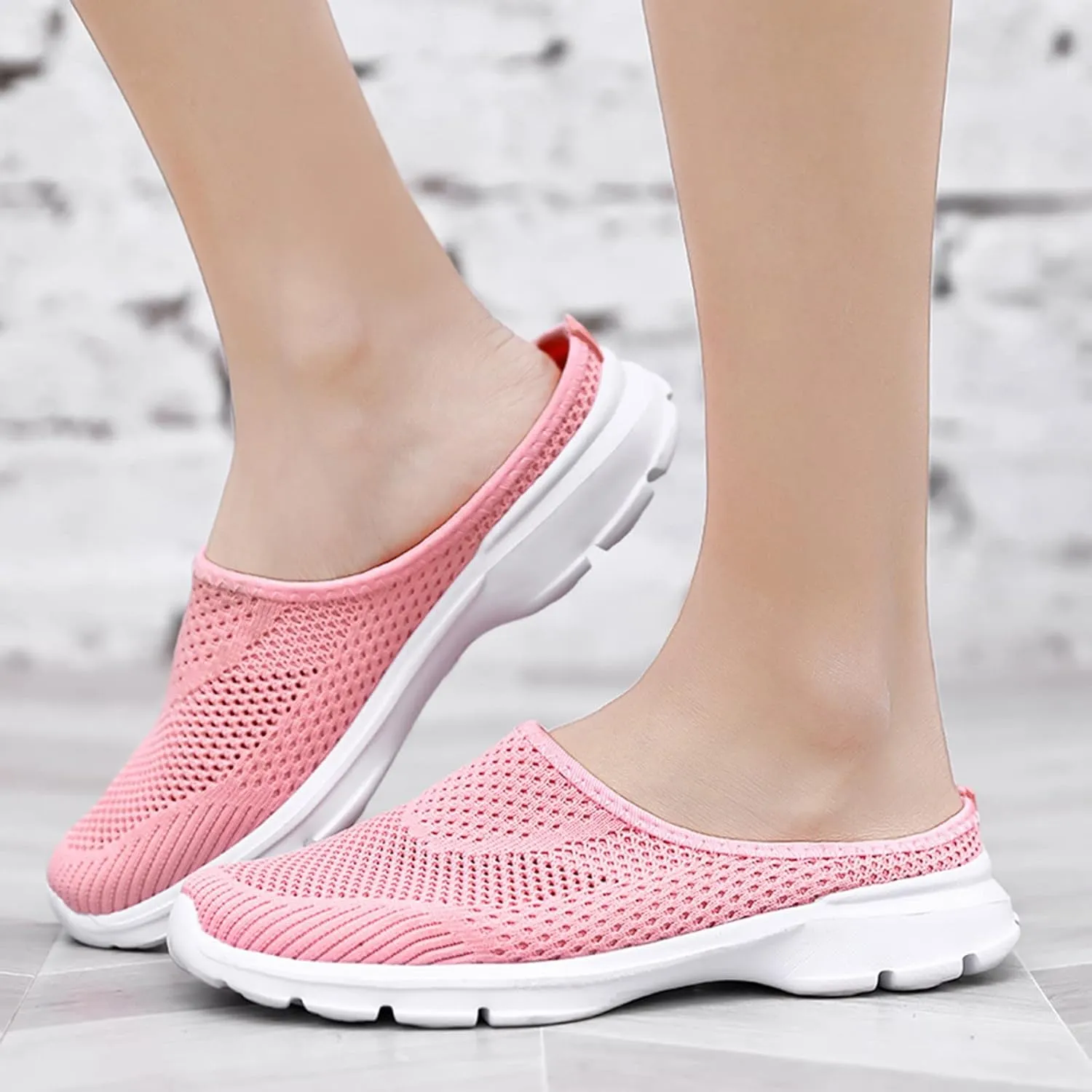 Women Mesh Sneaker Comfortable Breathable Lightweight Walking Shoes with Arch Support Summer Slip On Casual Sneakers