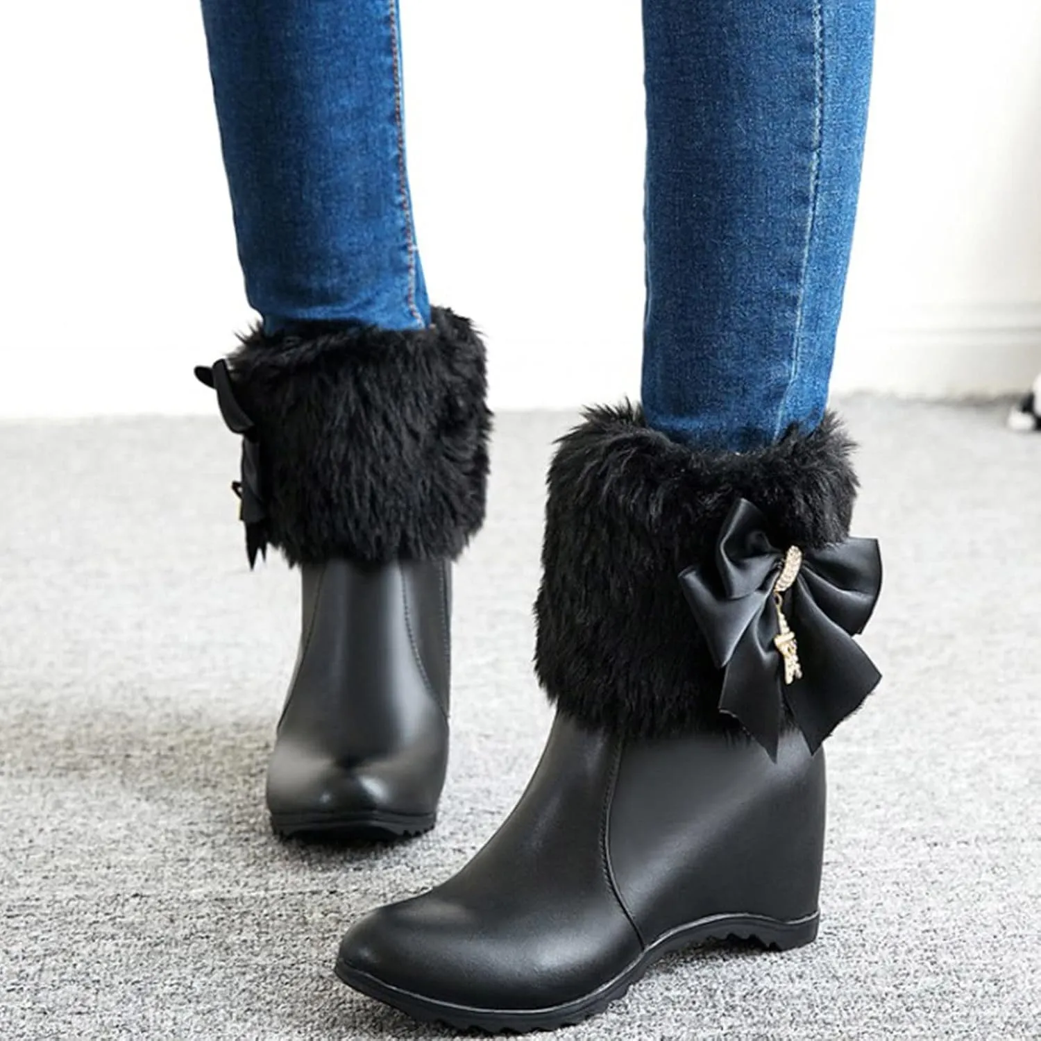 Women Snow Boots Waterproof Snow Boots Insulated Sneaker Boots Platform Trekking Snow Boots Teens Winter Boots