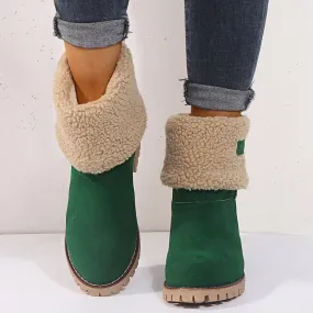 Women's Boots Short Solid Color Snow Boots
