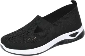 Womens Orthopedic Walking Shoes Slip On Sneakers with Arch Support Comfortable Casual Loafers Plantar Fasciitis Relief Foot Heel Pain Diabetic