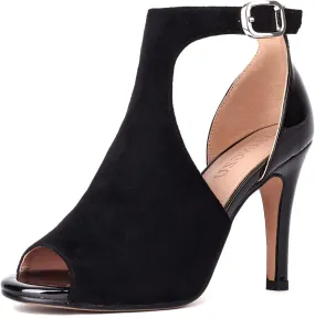 Women's Peep Toe High Heels 4 Inch Stiletto Suede Summer Open Toe Booties Sandals Dress Party Side Cutout Shoes Women's Peep Toe High Heels 4 Inch Stiletto Suede Summer Open Toe Booties Sandals Dress Party Side Cutout Shoes