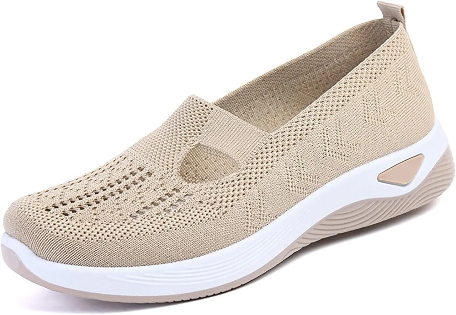 Women's Woven Orthopedic Breathable Soft Sole Tennis Shoes Men Mesh Casual Slip On Shoes Wedge Sneakers Black Tennis Shoe Loafers Casual Slip On